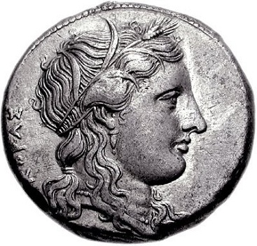 Kore Syracuse Agathokles reign 317-289 BCE struck 310-305 BCE CNG sale 76 lot 169